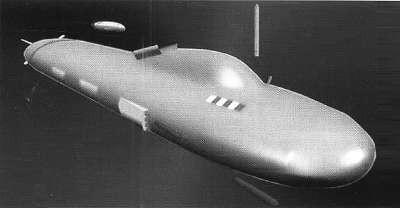 Tàu ngầm hạt nhân thế hệ mới Tango Bravo bố trí thiết bị phóng vũ khí ở bên ngoài